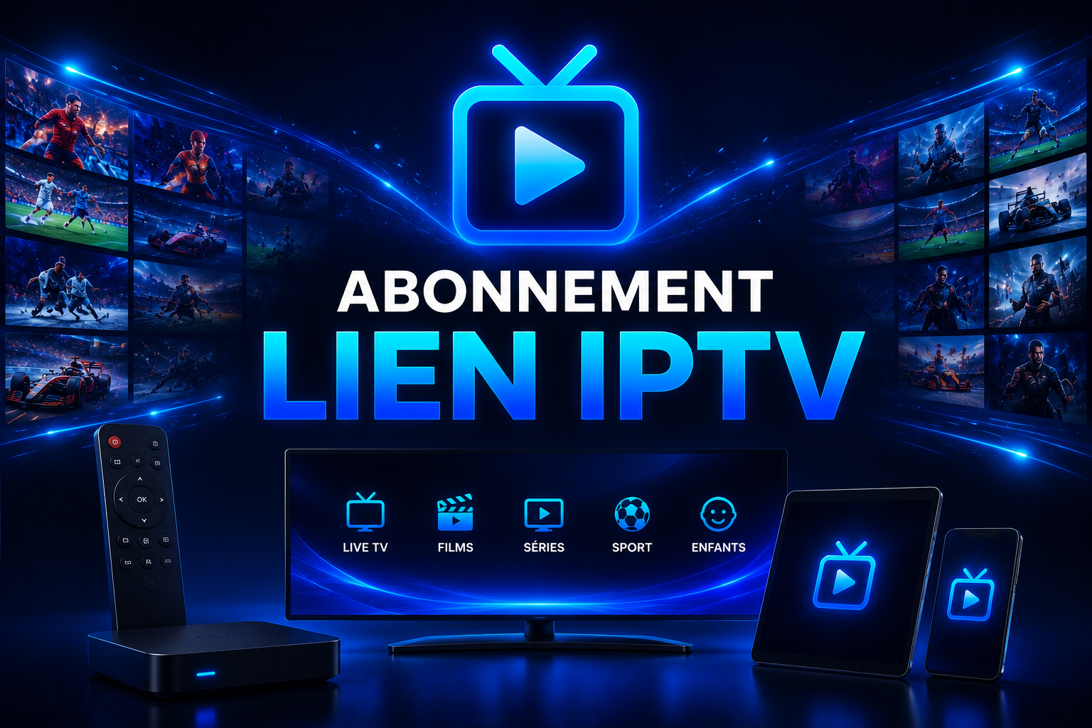 Abonnement lien IPTV premium 12 mois 65000 chaines 4K